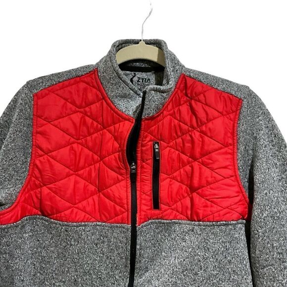 ZYIA Red Active Quilted Ash Cabin Full Zip Jacket Red Gray 3XL/XXXL - Picture 3 of 12